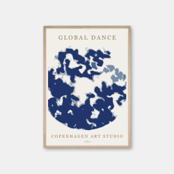 Copenhagen Art Studio - Global Dance Blue Poster