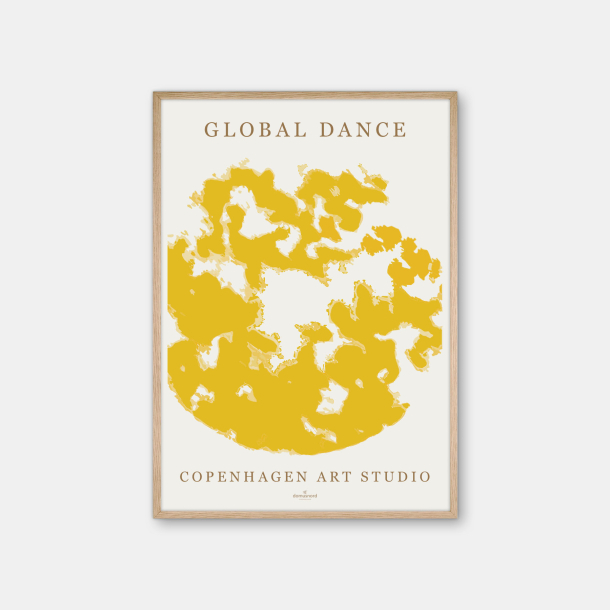 Copenhagen Art Studio - Global Dance Mustard - gul plakat