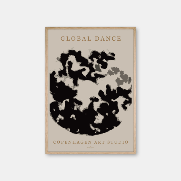 Copenhagen Art Studio - Global Dance Black - schwarzes Poster