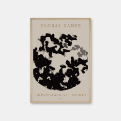 Copenhagen Art Studio - Global Dance Black - sort plakat