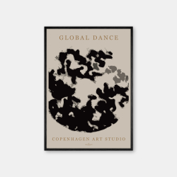 Copenhagen Art Studio - Global Dance Black - sort plakat