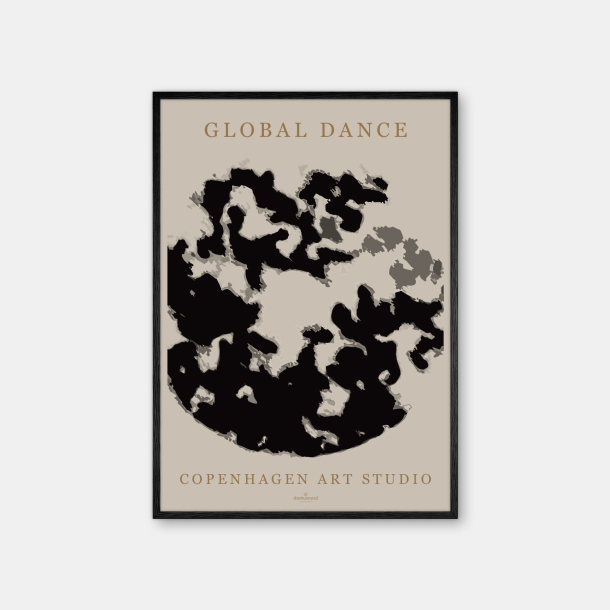 Copenhagen Art Studio - Global Dance Black - sort plakat