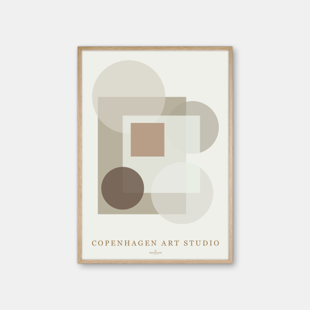 Copenhagen Art Studio - Sunday - grau-beige-braunes Poster
