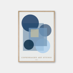 Copenhagen Art Studio - Sunday Blue Poster