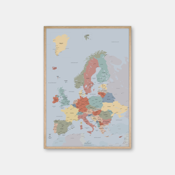Domusnord Copenhagen - Europakort plakat 50x70 bl