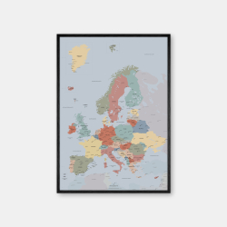 Domusnord Copenhagen - Europakort plakat - bl