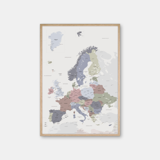Domusnord Copenhagen - Europakort plakat 70x100 gr