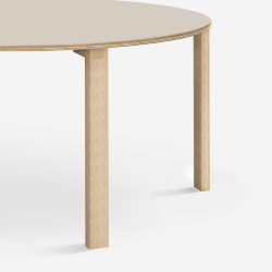 Domusnord Klassik round Linoleum's conference and meeting table 130 cm in 19 colors