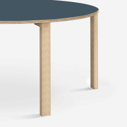 Domusnord Klassik rundt Linoleums konferencebord og mdebord 110 cm i 19 farver