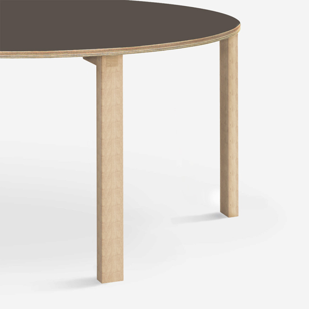 Domusnord Klassik rundt Linoleums konferencebord og mdebord 110 cm i 19 farver