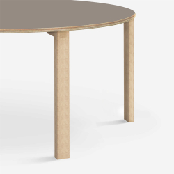 Domusnord Klassik rundt Linoleums konferencebord og mdebord 110 cm i 19 farver