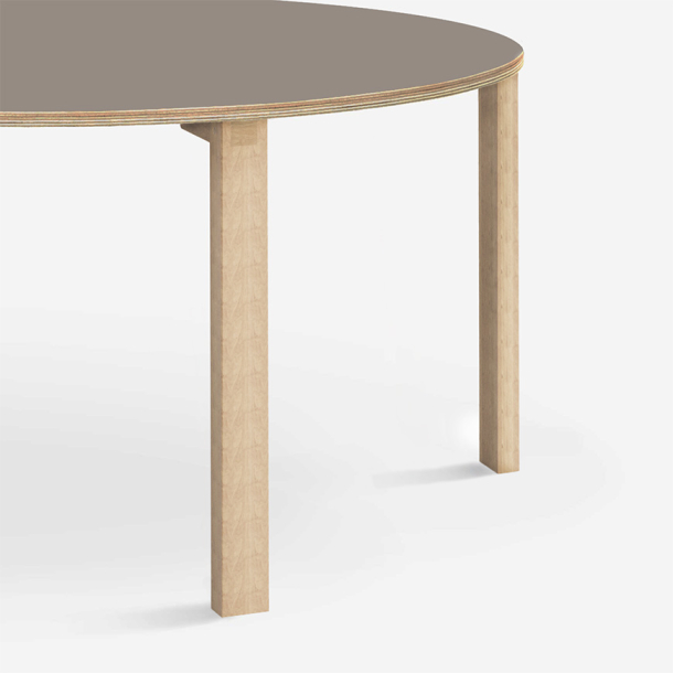 Domusnord Klassik rundt Linoleums konferencebord og mdebord 110 cm i 19 farver