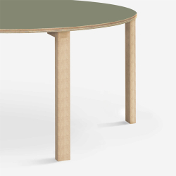Domusnord Klassik rundt Linoleums konferencebord og mdebord 110 cm i 19 farver