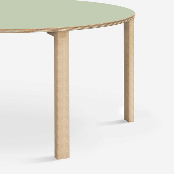 Domusnord Klassik rundt Linoleums konferencebord og mdebord 110 cm i 19 farver