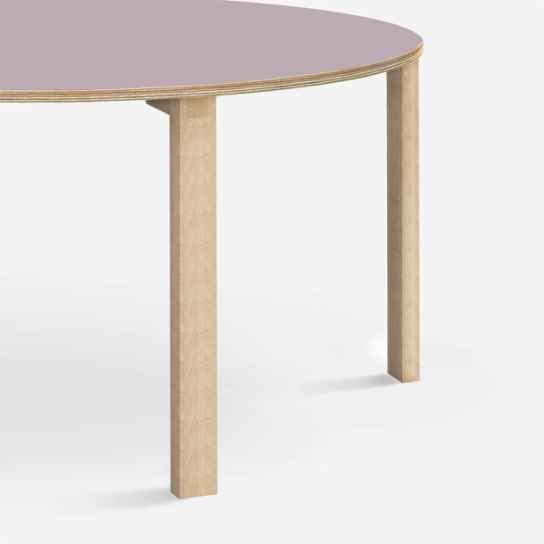 Domusnord Klassik round Linoleum's conference and meeting table 70 cm in 19 colors