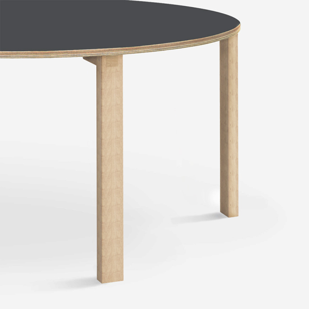 Domusnord Klassik rundt Linoleums konferencebord og mdebord 110 cm i 19 farver