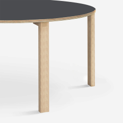 Domusnord Klassik round Linoleum's conference and meeting table 70 cm in 19 colors