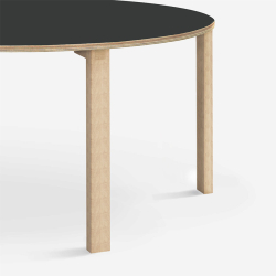 Domusnord Klassik round Linoleum's conference and meeting table Table 90 cm in 19 colors