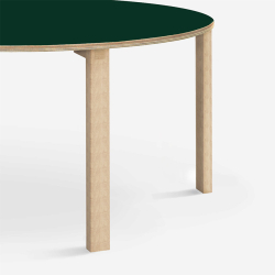 Domusnord Klassik round Linoleum's conference and meeting table Table 90 cm in 19 colors