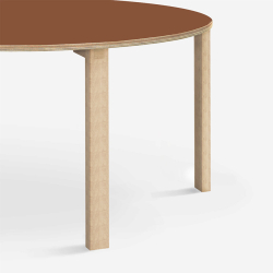 Domusnord Klassik round Linoleum's conference and meeting table 130 cm in 19 colors