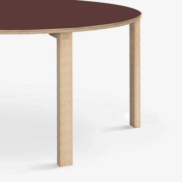 Domusnord Klassik round Linoleum's conference and meeting table 70 cm in 19 colors