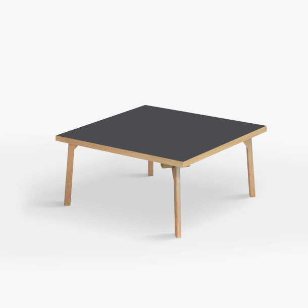 Domusnord Sofabord Room Kvadratisk Lounge Table  med linoleum og eg kant 90x90cm