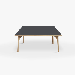 Domusnord Sofabord Room Kvadratisk Lounge Table  med linoleum og eg kant 90x90cm