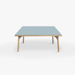Domusnord Sofabord Room Kvadratisk Lounge Table  med linoleum og eg kant 90x90cm