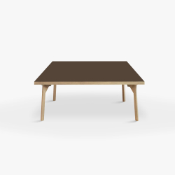 Domusnord Sofabord Room Kvadratisk Lounge Table  med linoleum og eg kant 90x90cm