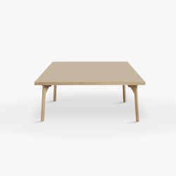 Domusnord Sofabord Room Kvadratisk Lounge Table  med linoleum og eg kant 90x90cm