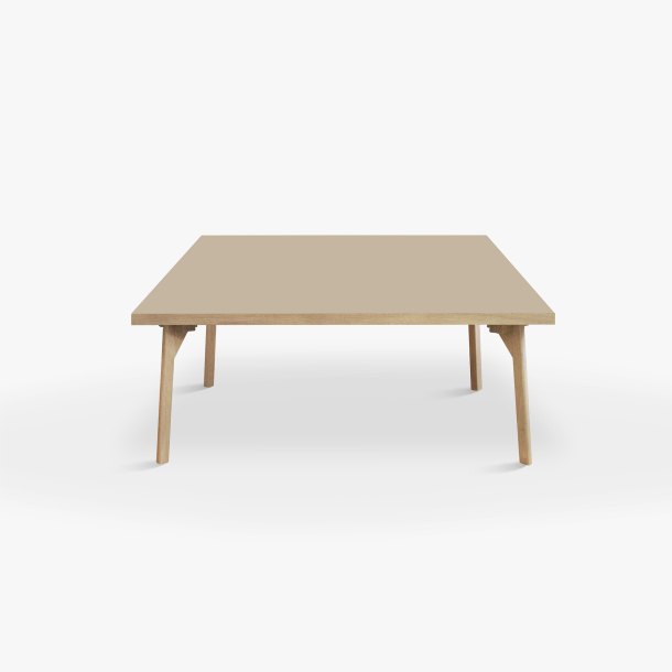 Domusnord Sofabord Room Kvadratisk Lounge Table  med linoleum og eg kant 90x90cm