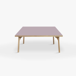 Domusnord Sofabord Room Kvadratisk Lounge Table  med linoleum og eg kant 90x90cm