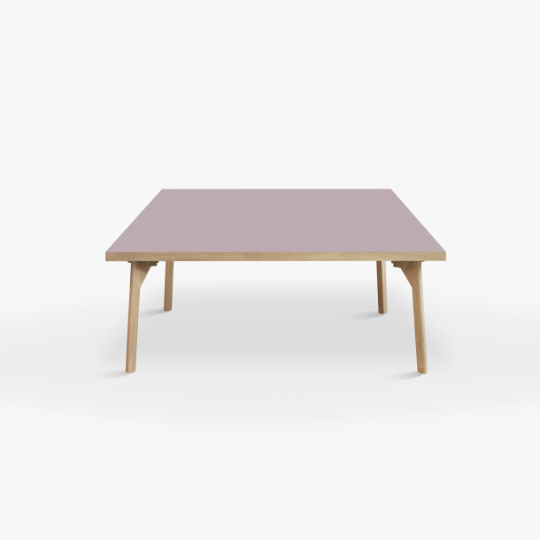 Domusnord Sofabord Room Kvadratisk Lounge Table  med linoleum og eg kant 90x90cm