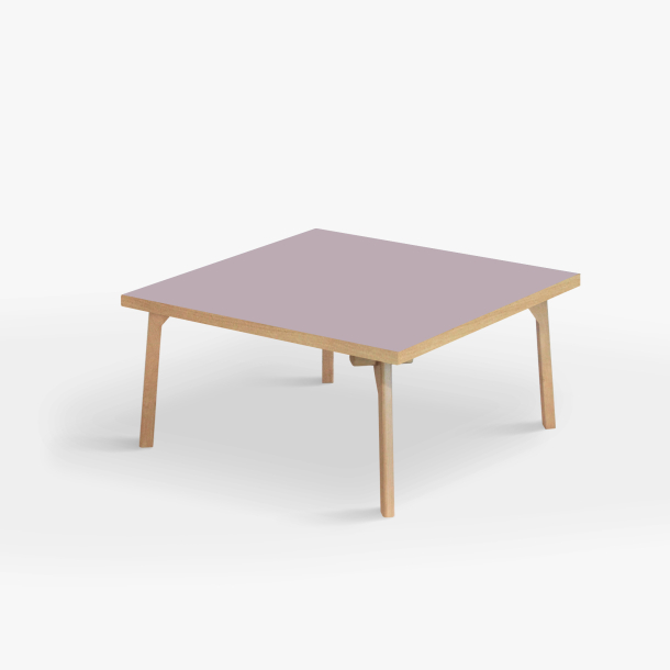 Domusnord Sofabord Room Kvadratisk Lounge Table  med linoleum og eg kant 90x90cm