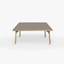 Domusnord Sofabord Room Kvadratisk Lounge Table  med linoleum og eg kant 90x90cm