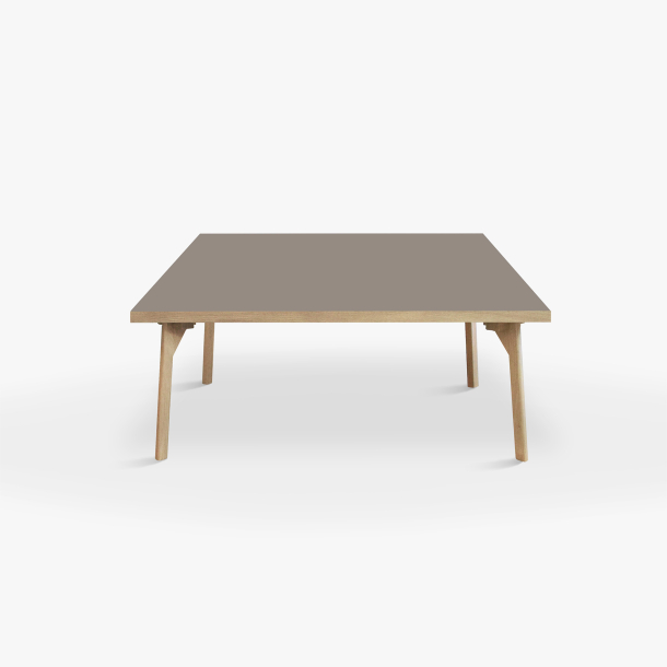 Domusnord Sofabord Room Kvadratisk Lounge Table  med linoleum og eg kant 90x90cm