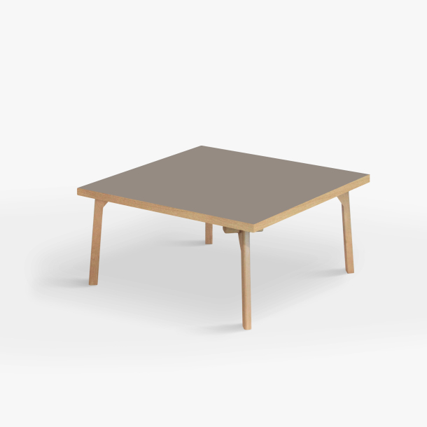 Domusnord Sofabord Room Kvadratisk Lounge Table  med linoleum og eg kant 90x90cm