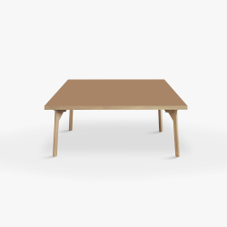 Domusnord Sofabord Room Kvadratisk Lounge Table  med linoleum og eg kant 90x90cm