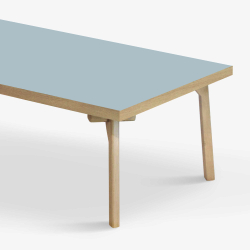 Domusnord Coffee table Room Lounge Table - with linoleum and oak edge 120x60