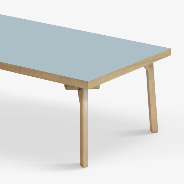 Domusnord Coffee table Room Lounge Table - with linoleum and oak edge 120x60