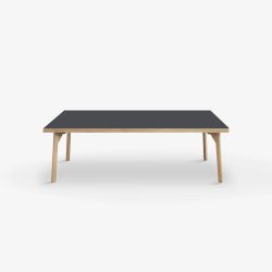 Domusnord Coffee table Room Lounge Table - with linoleum and oak edge 120x60