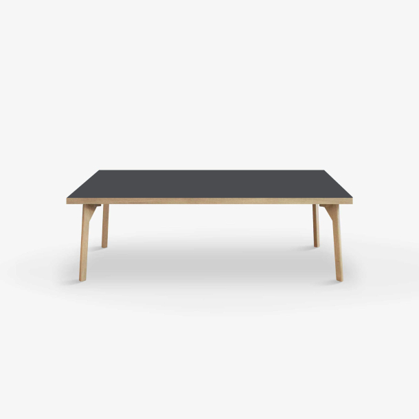 Domusnord Coffee table Room Lounge Table - with linoleum and oak edge 120x60