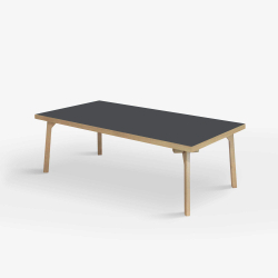 Domusnord Coffee table Room Lounge Table - with linoleum and oak edge 120x60