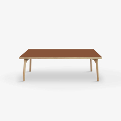 Domusnord Coffee table Room Lounge Table - with linoleum and oak edge 120x60