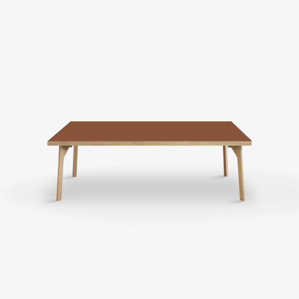 Domusnord Coffee table Room Lounge Table - with linoleum and oak edge 120x60