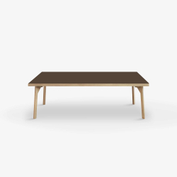 Domusnord Coffee table Room Lounge Table - with linoleum and oak edge 120x60