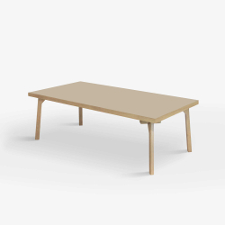 Domusnord Coffee table Room Lounge Table - with linoleum and oak edge 120x60
