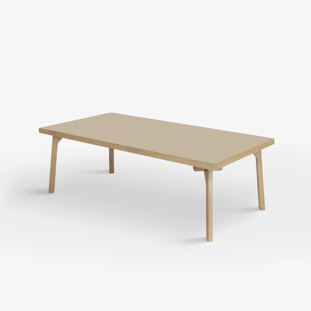 Domusnord Coffee table Room Lounge Table - with linoleum and oak edge 120x60