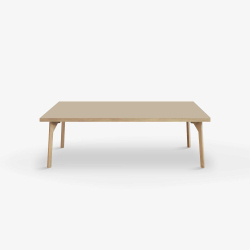 Domusnord Coffee table Room Lounge Table - with linoleum and oak edge 120x60