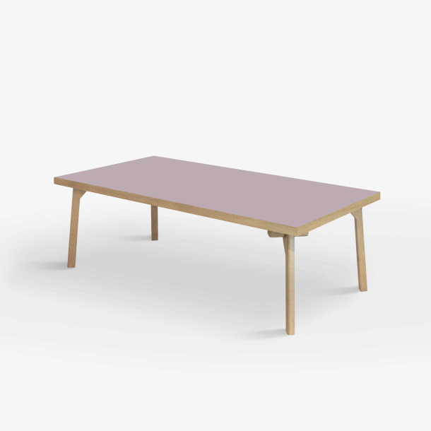 Domusnord Coffee table Room Lounge Table - with linoleum and oak edge 120x60